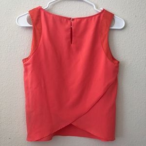 BEBE Orange Crossed-Back Top